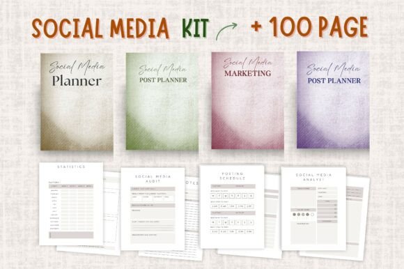 100 Page Social Media Planner Kit – The All-in-One Content Strategy System for Creators, Marketers, and Small Business Owners