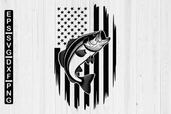 Bass Fishing American Flag SVG: A Digital Design Essential for Patriotic Anglers