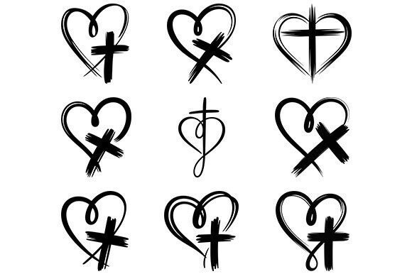 Creative Expressions Through the Christian Heart with Cross SVG Bundle