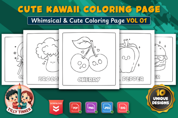 Cute Kawaii Coloring Pages Vol 01: A Fun and Educational Tool for All Ages