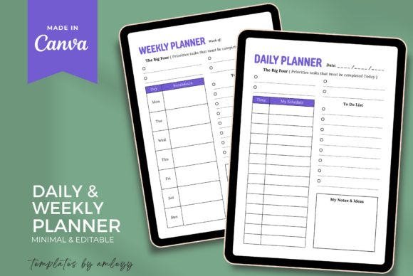 Daily Weekly Planner Template Canva: A Strategic Tool for Productivity and Organization