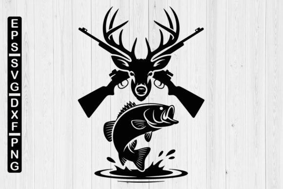 Deer Hunting SVG and Bass Fishing Deer Designs for Outdoor Enthusiasts and Crafters