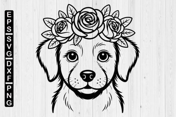 Dog with Flower SVG: A Versatile Design Element for Creative Projects