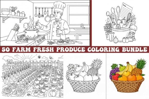 Farm Fresh Produce Coloring Pages