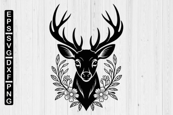 Floral Deer SVG for Creative Projects