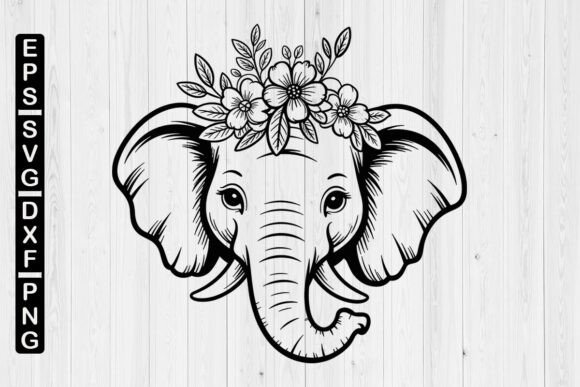Floral Elephant SVG: Versatile Digital Design for Creators and Professionals