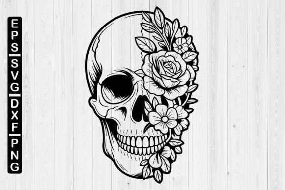Floral Skull SVG Design Assets for Modern Branding