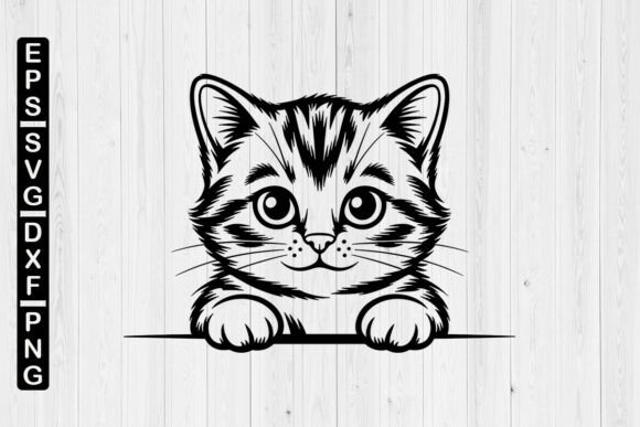 Peeking Cat SVG for Clever Branding