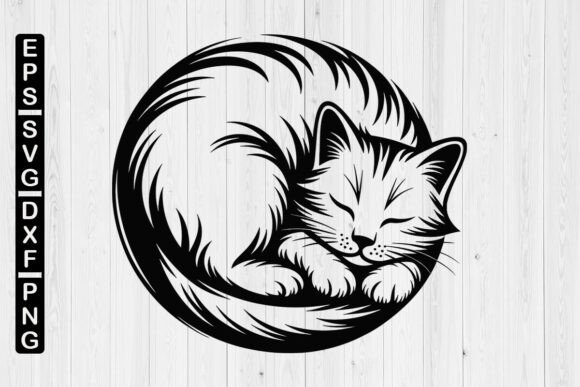 Sleeping Cat SVG and Cute Cat SVG: Creative Digital Designs for Every Project